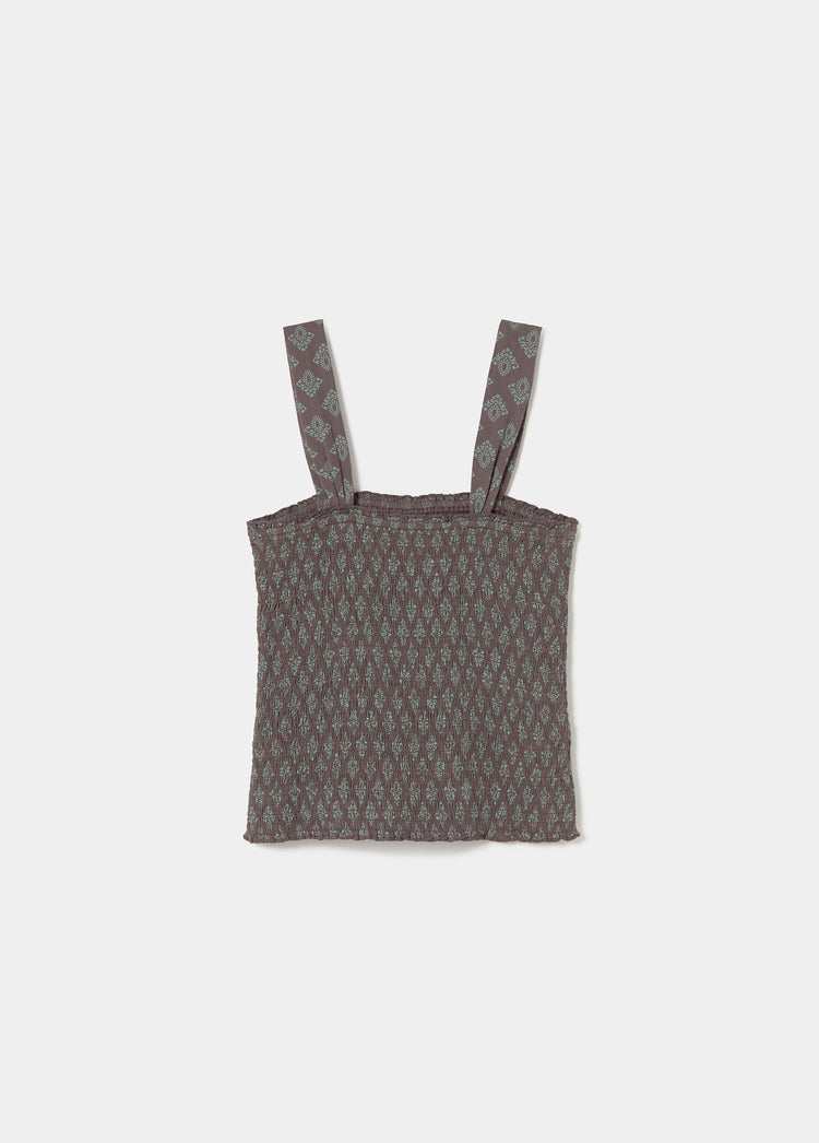 Printed strap top