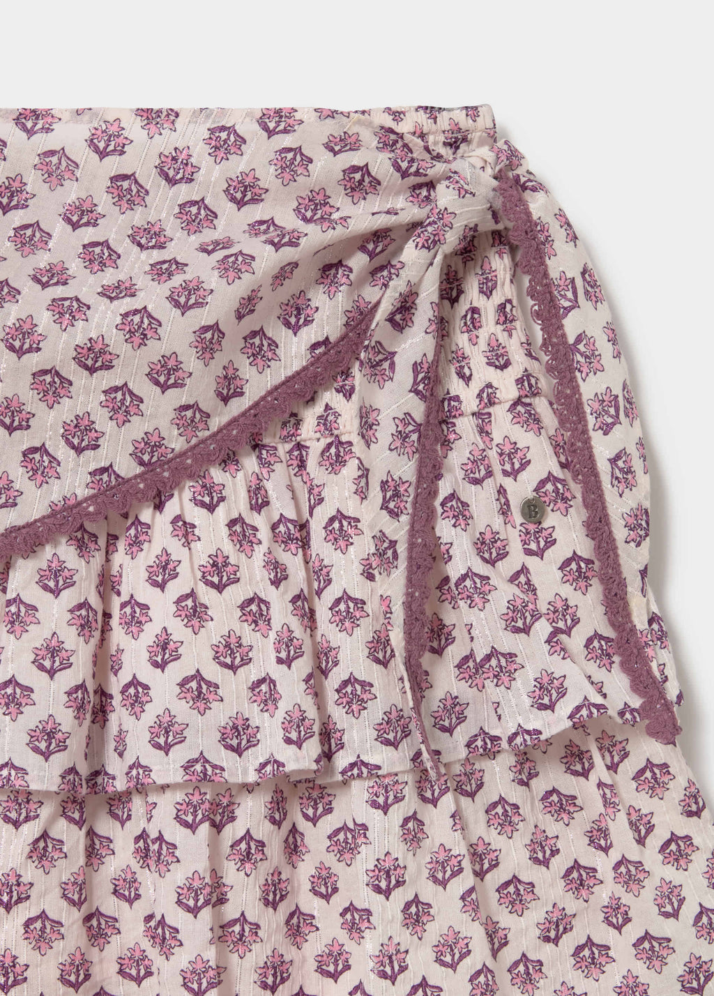 Short scarf-print skirt