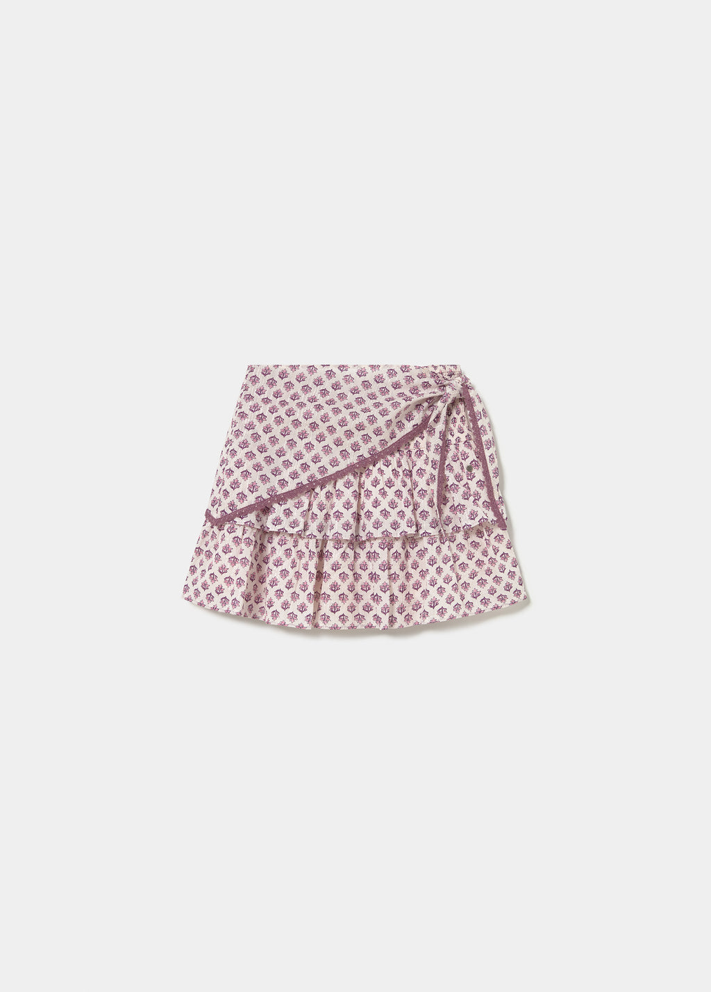 Short scarf-print skirt