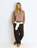 Karierte Cropped-Bluse