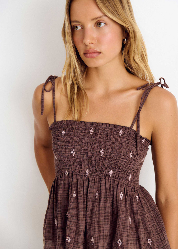 Smocked strap top