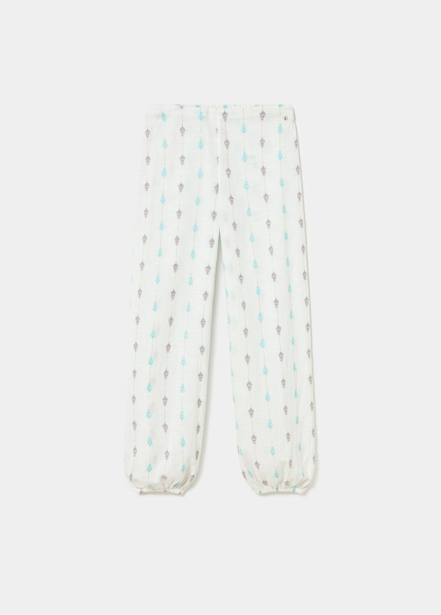 Pantalón bombacho bordado