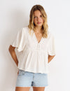 Bluse mit weitem Ärmel