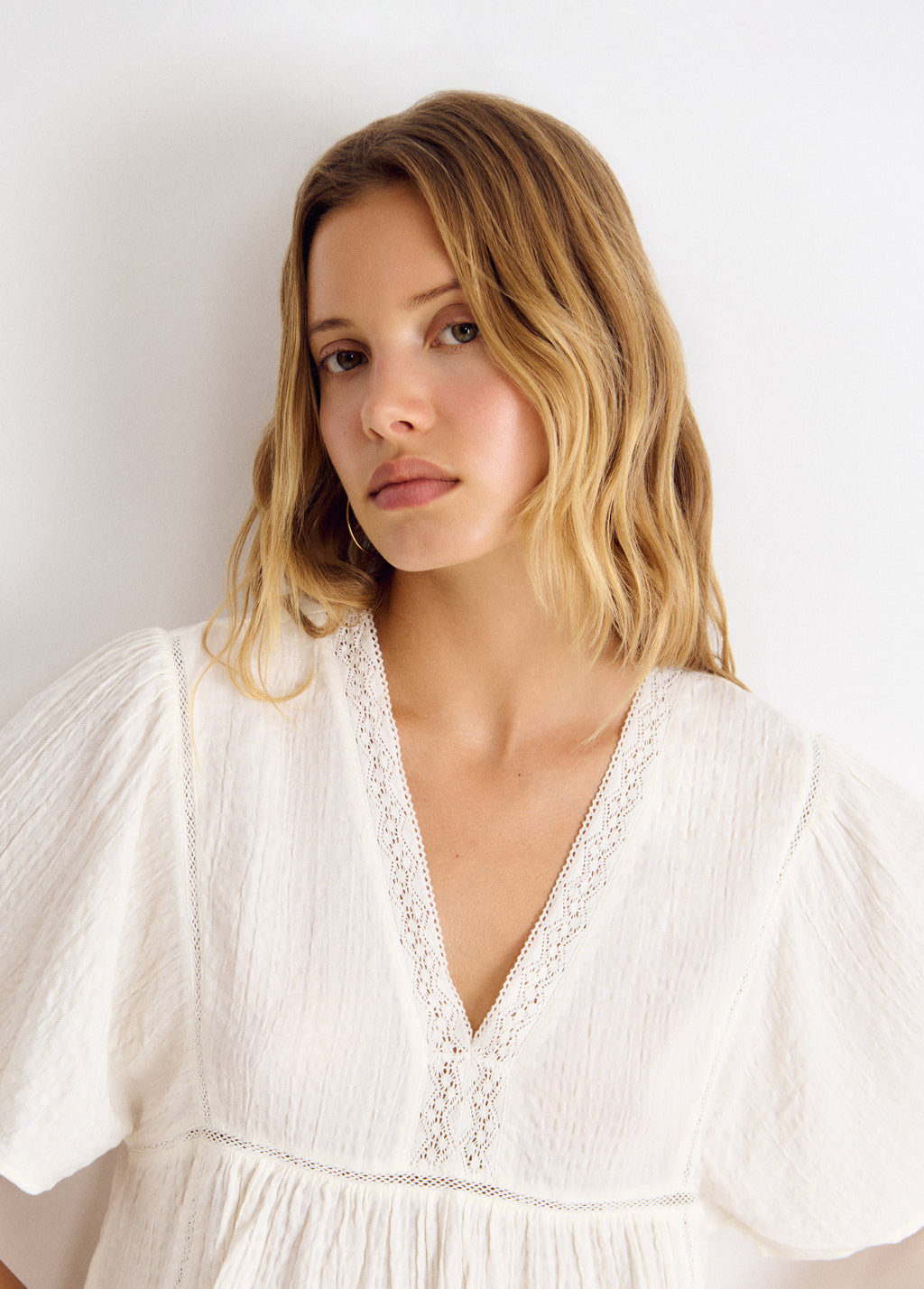 Bluse mit weitem Ärmel