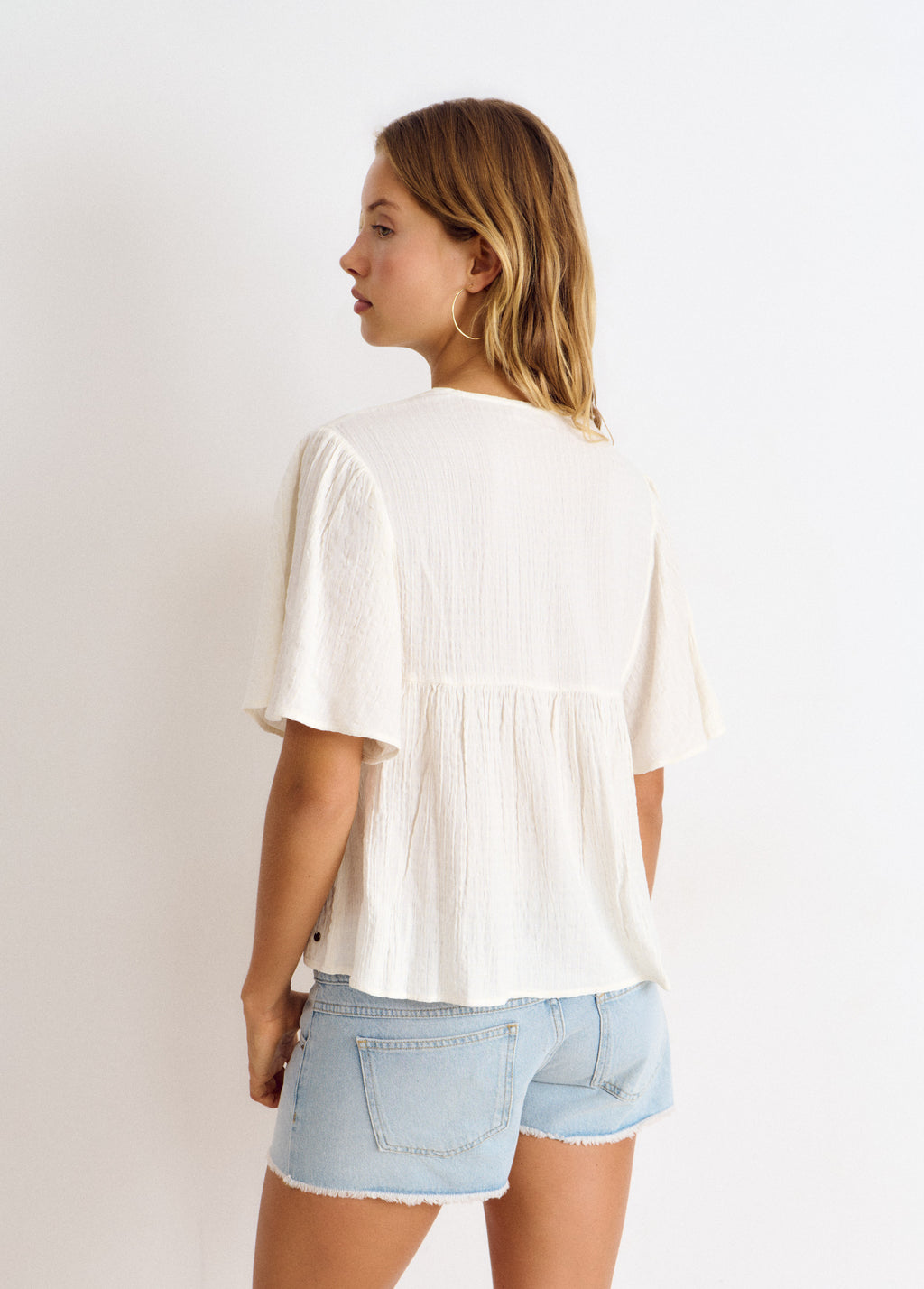 Bluse mit weitem Ärmel