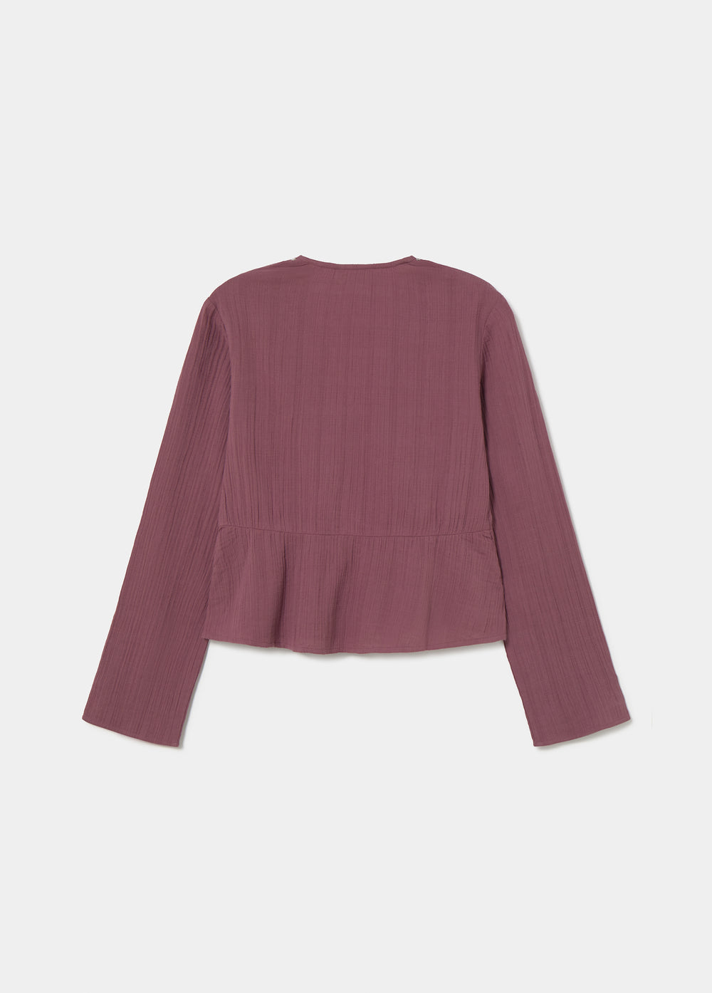 Long-sleeve studded blouse