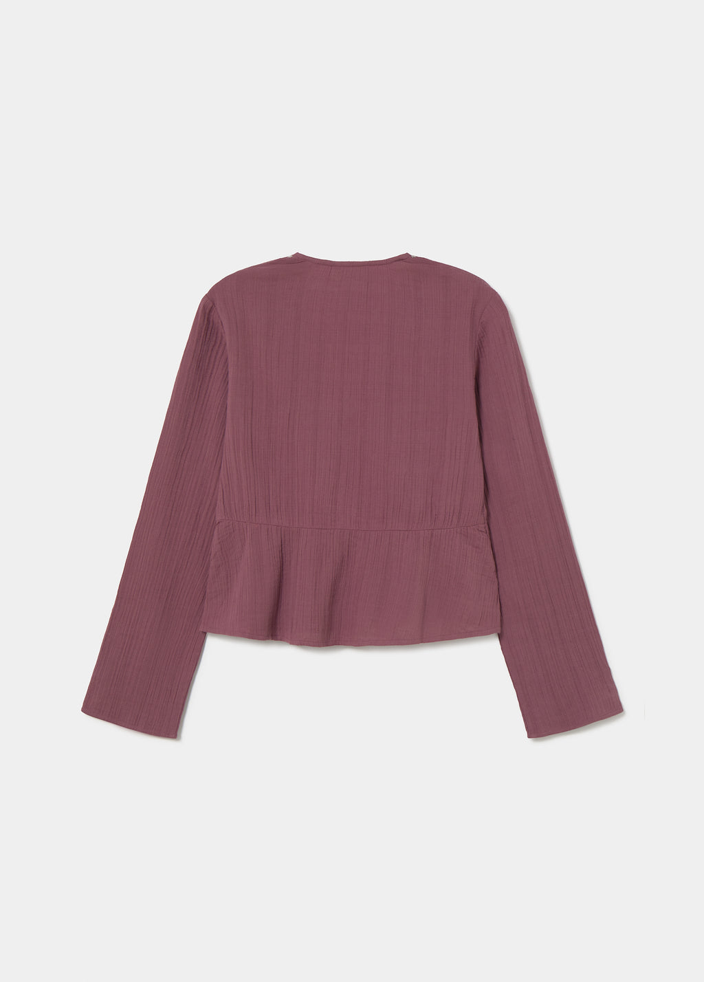 Long-sleeve studded blouse