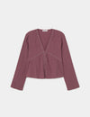Long-sleeve studded blouse
