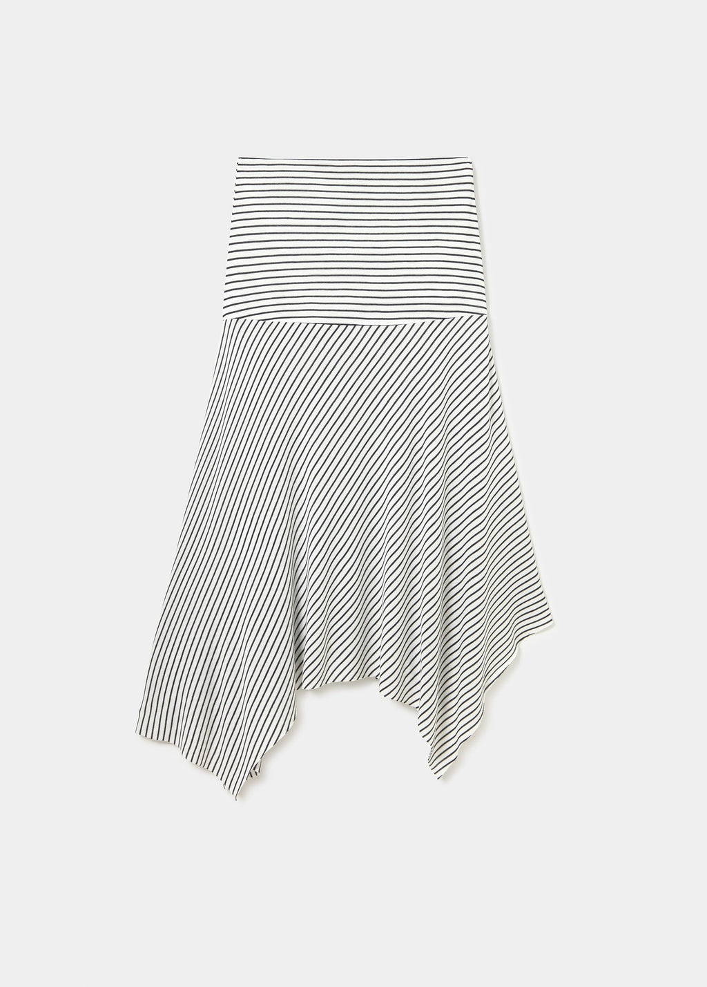 Falda midi raya tejida
