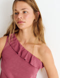 Asymmetrical ruffle t-shirt