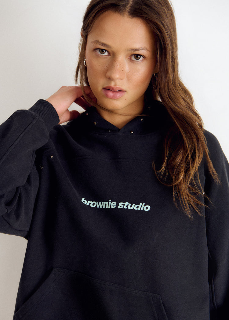 Hoodie with studs