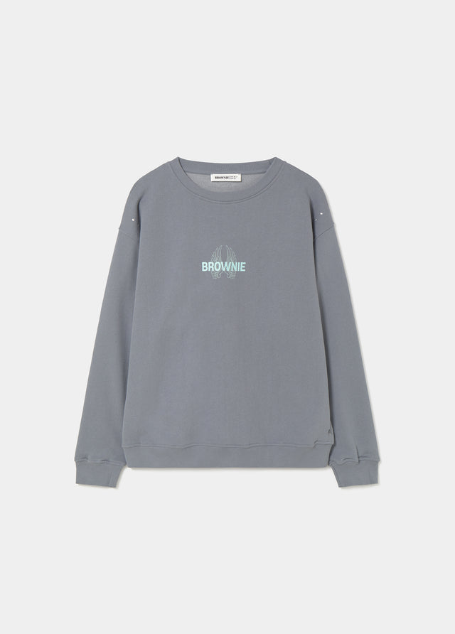 Glitter wings print sweatshirt