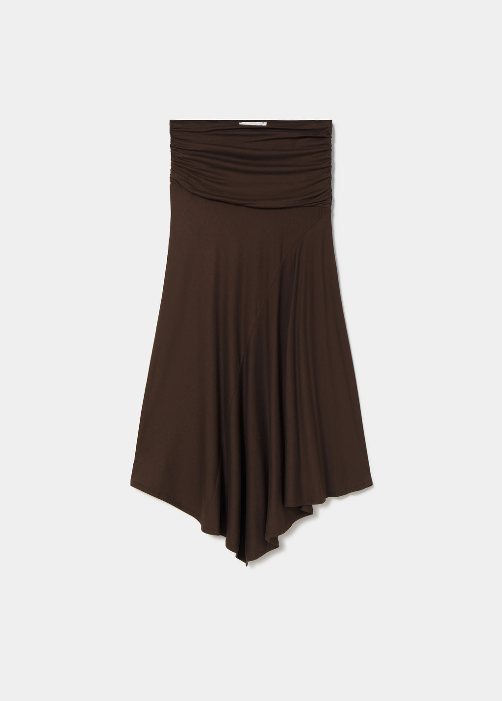 Asymmetrical skirt with waistband
