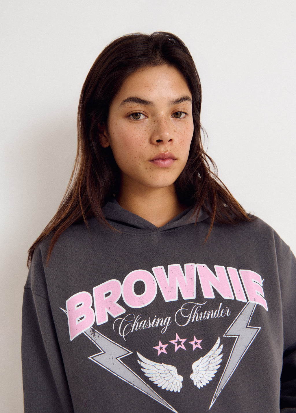 Kapuzen-Sweatshirt mit Flügel-Print