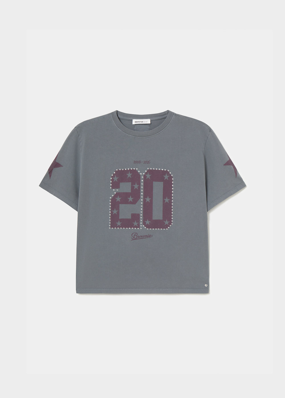 T-shirt anniversario con borchie