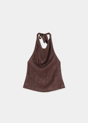 Jacquard haltertop