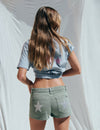 Shorts à clous pailletés