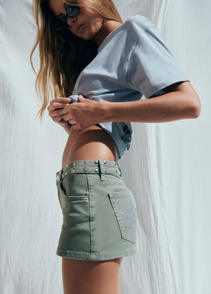 Glitter studded shorts