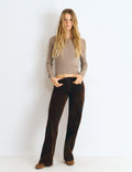 Braune Flock-Hose
