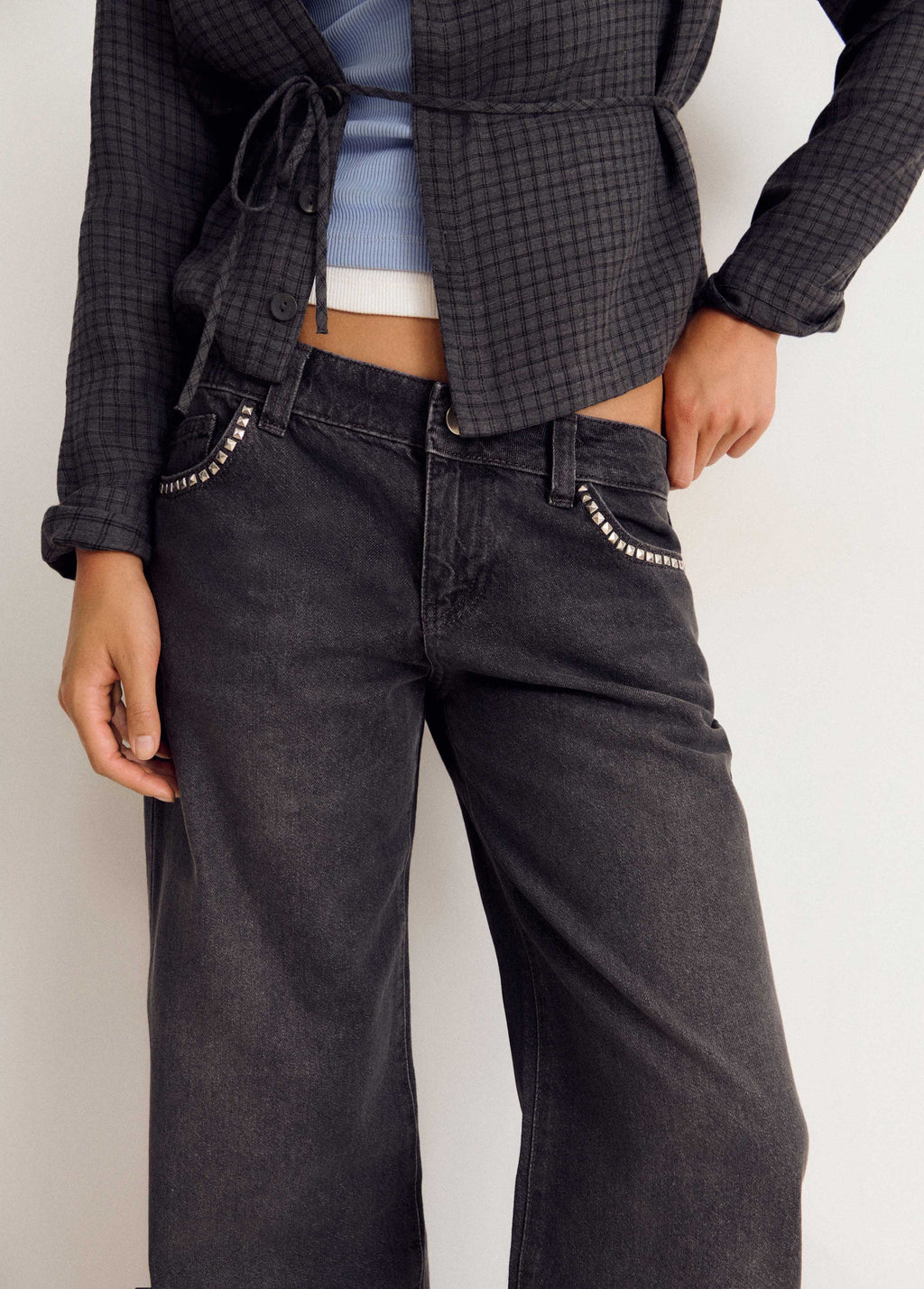 Denim with star studs