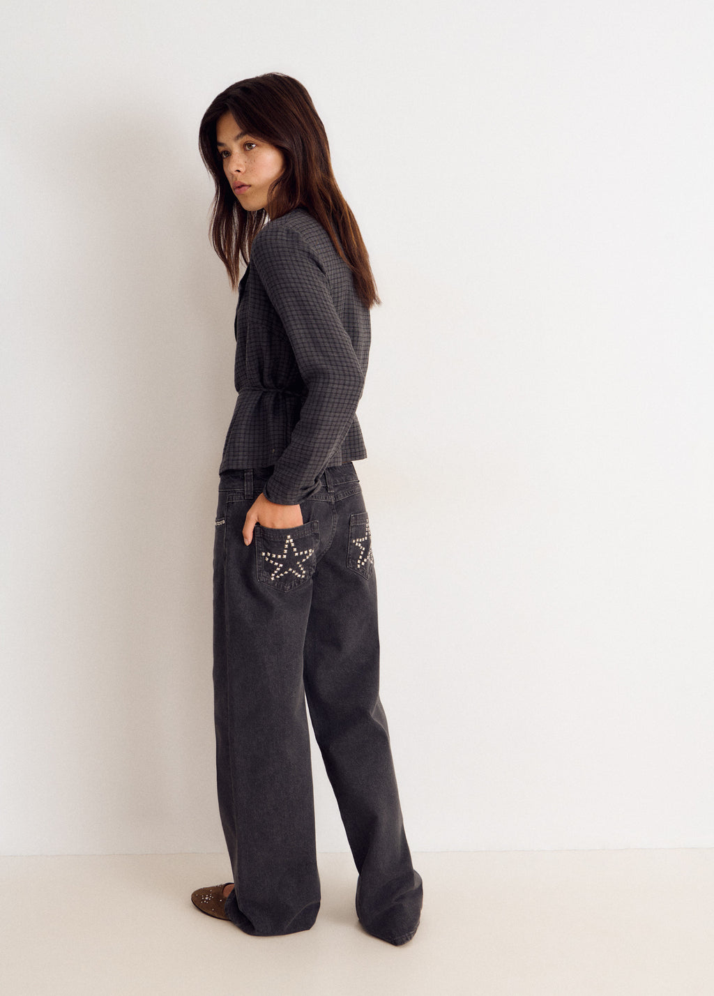 Denim with star studs