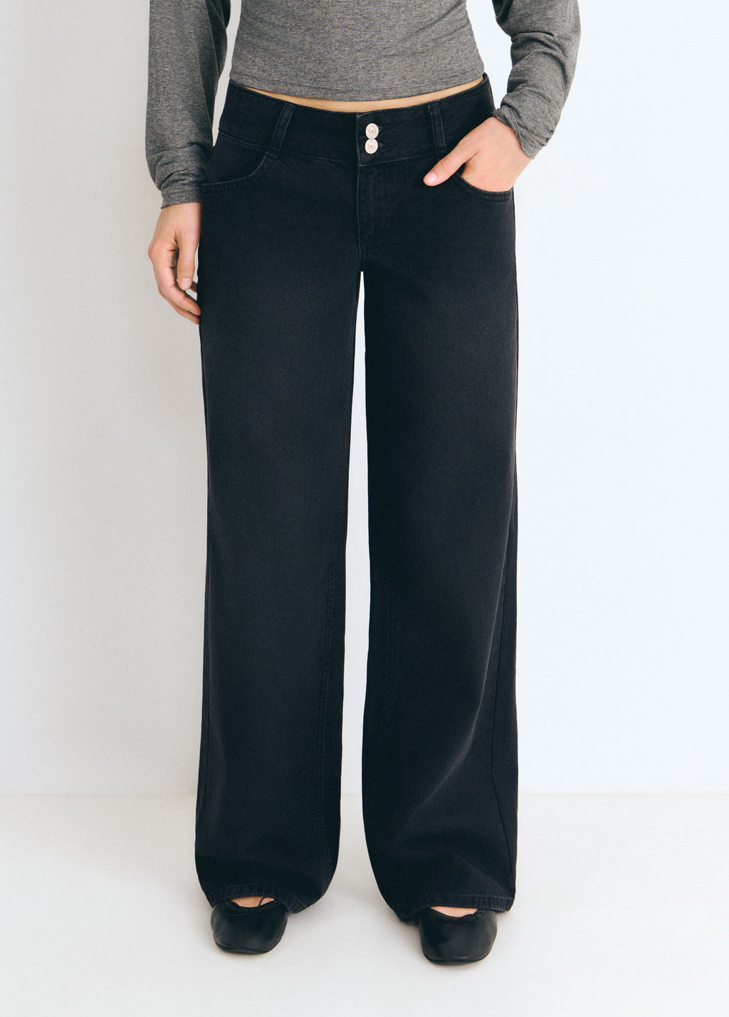 Jeans mit weitem Bund