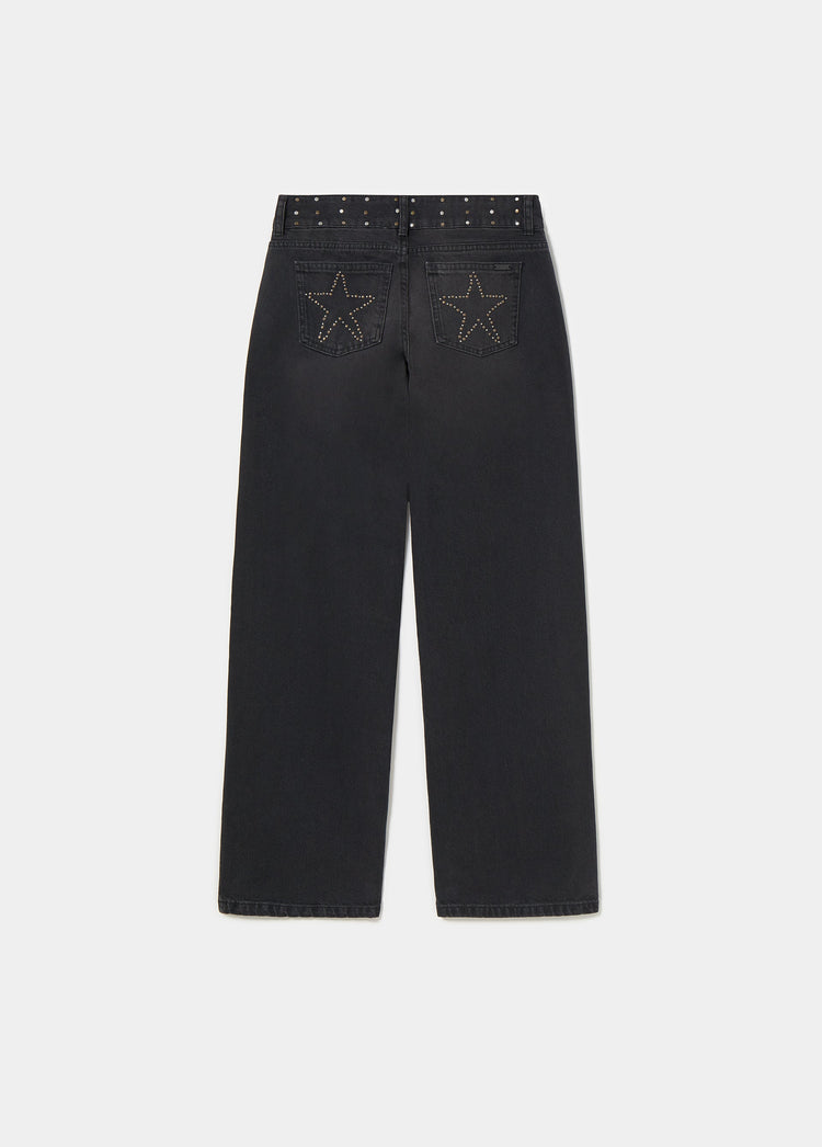 Jeans dritti con stelle