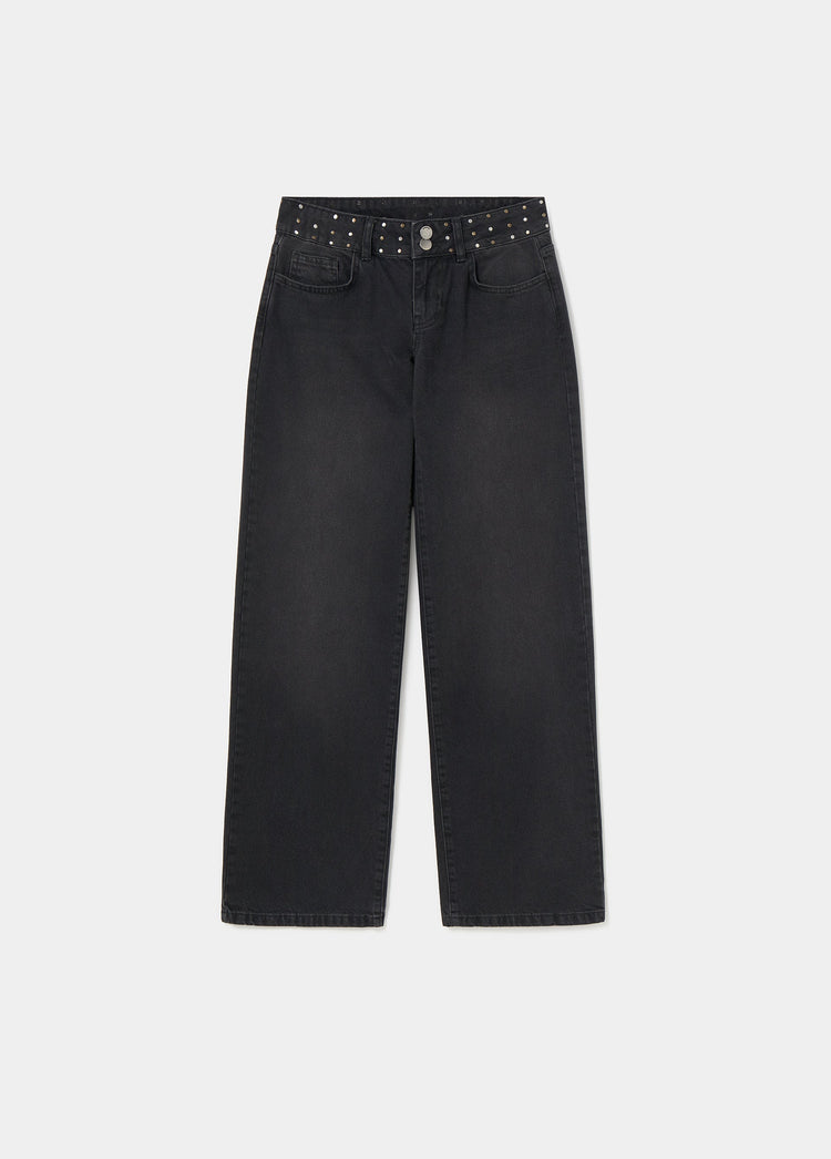 Jeans dritti con stelle