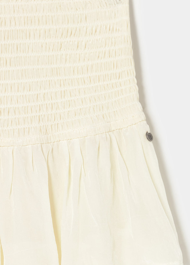 Long multi-tiered skirt
