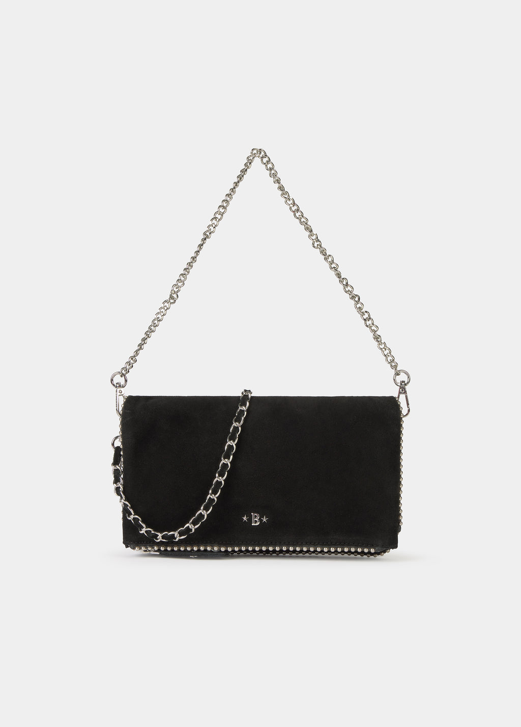 Bolso solapa bolitas serraje
