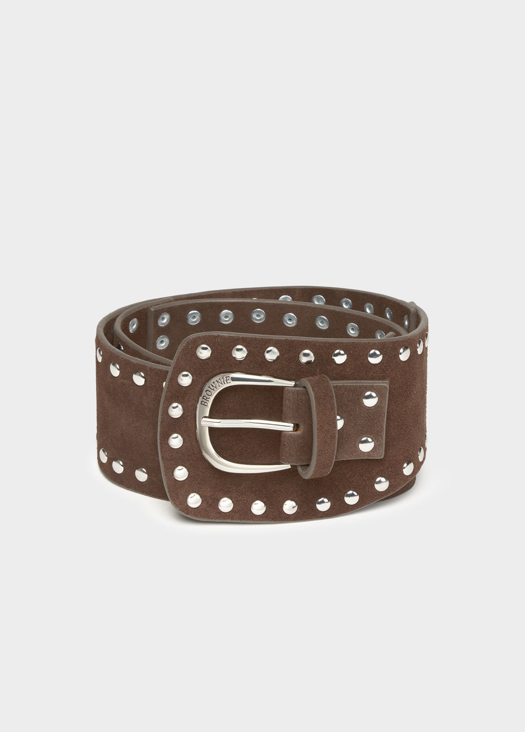 Asymmetric studded belt