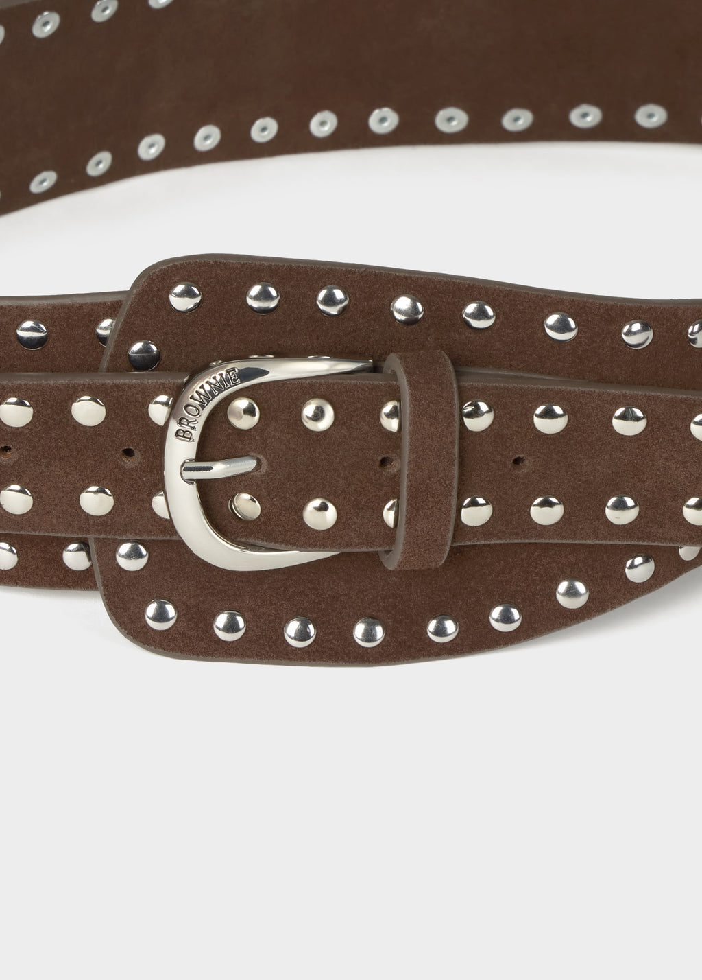 Asymmetric studded belt