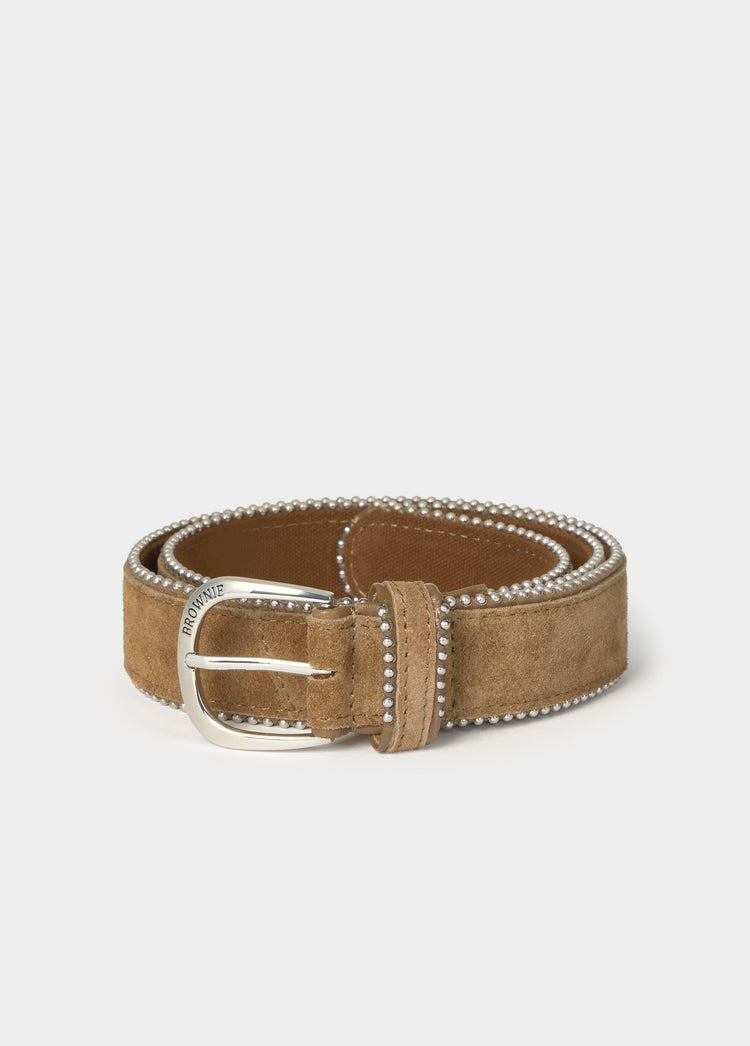 Suede bead belt