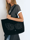 Bolso shopper alas tachas