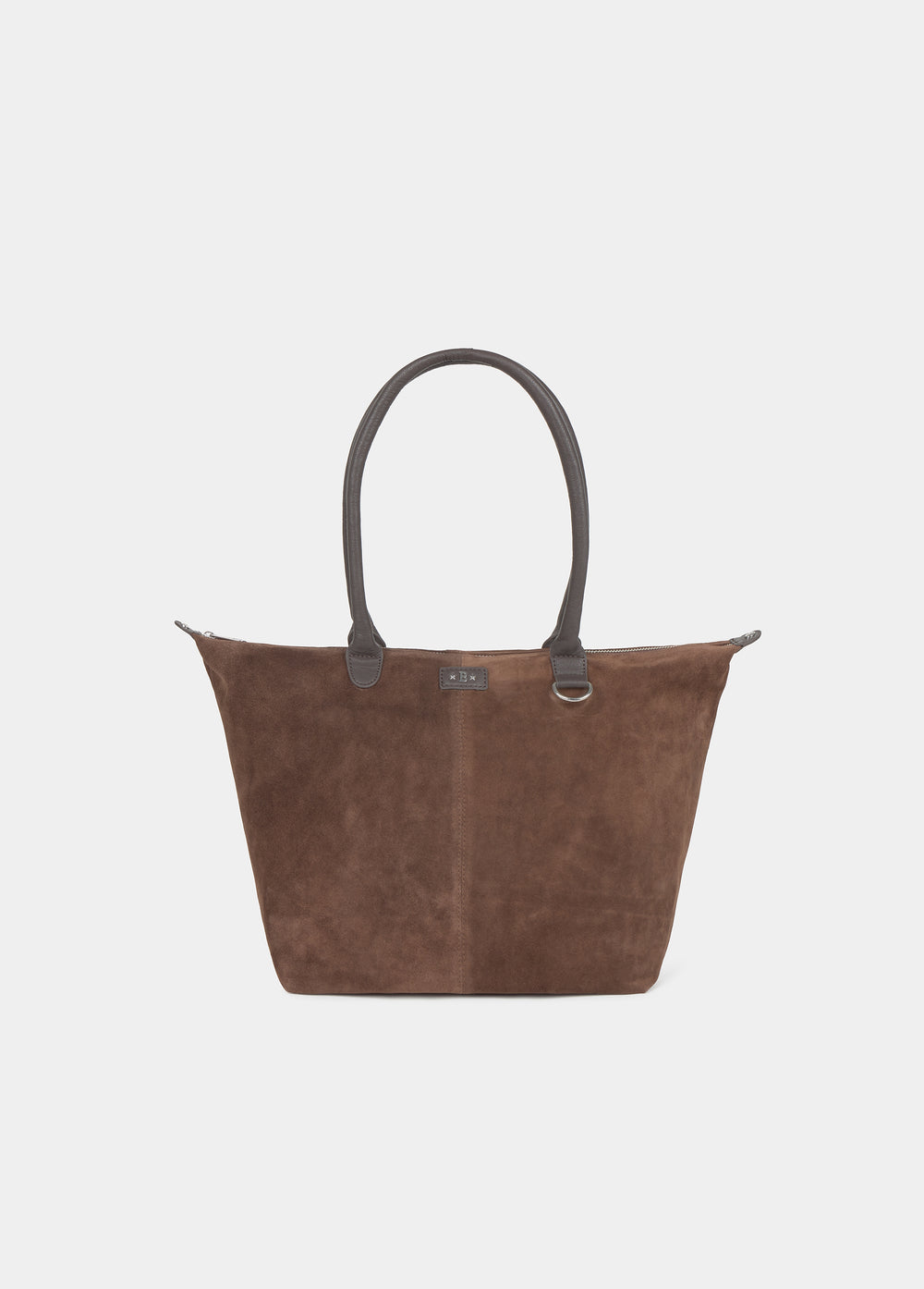 Suede shopper bag