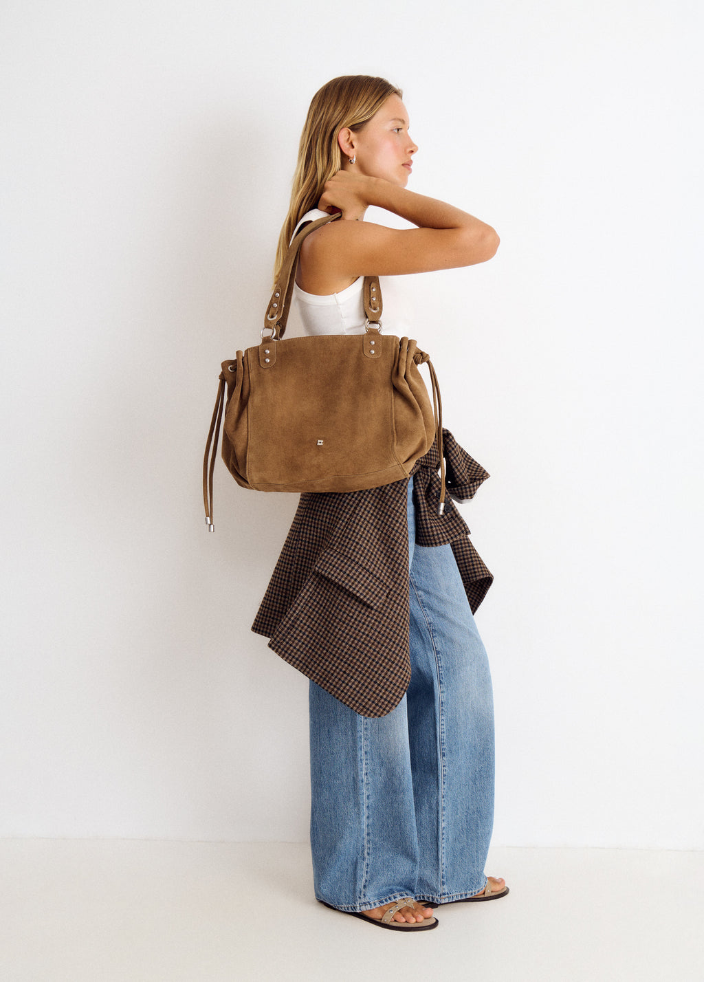 Zusammengezogener Shopper-Tasche