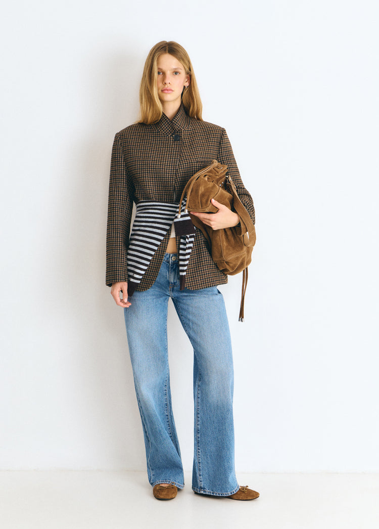 Ruched shopper bag