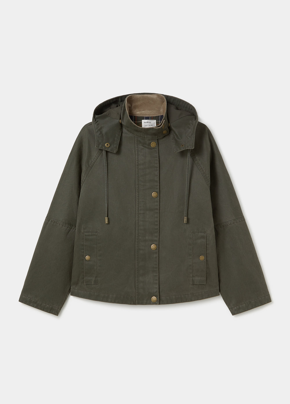Waxed hooded jacket