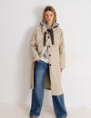 Long hooded trench coat