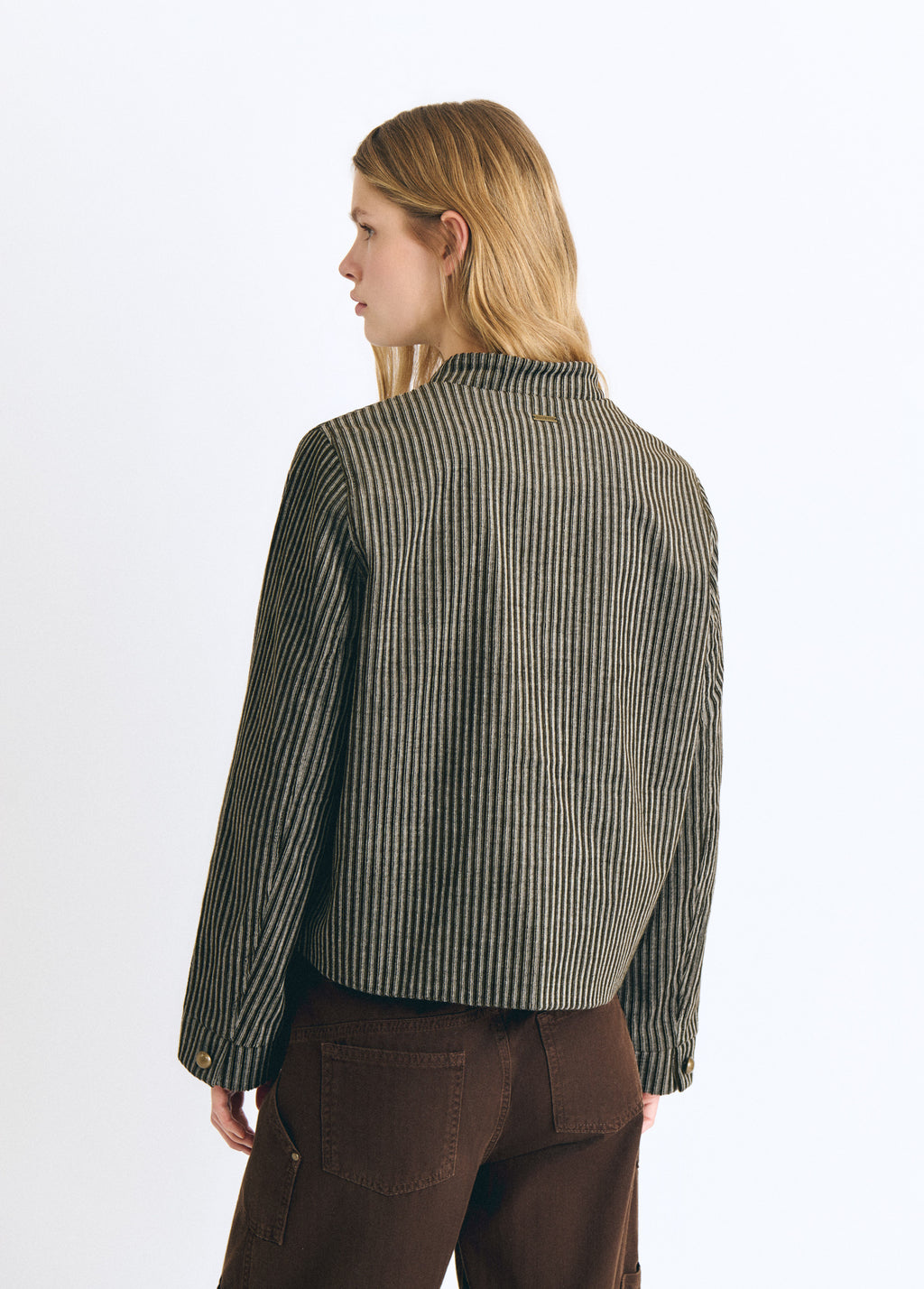 Chaqueta pana rayas
