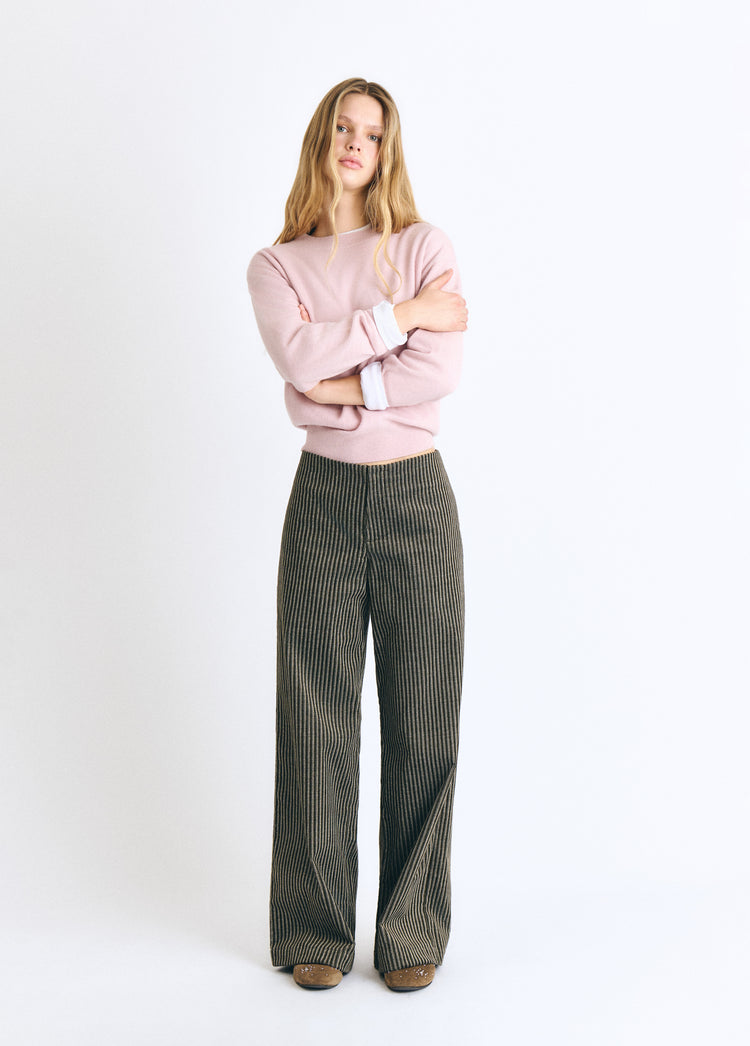 Corduroy striped trousers