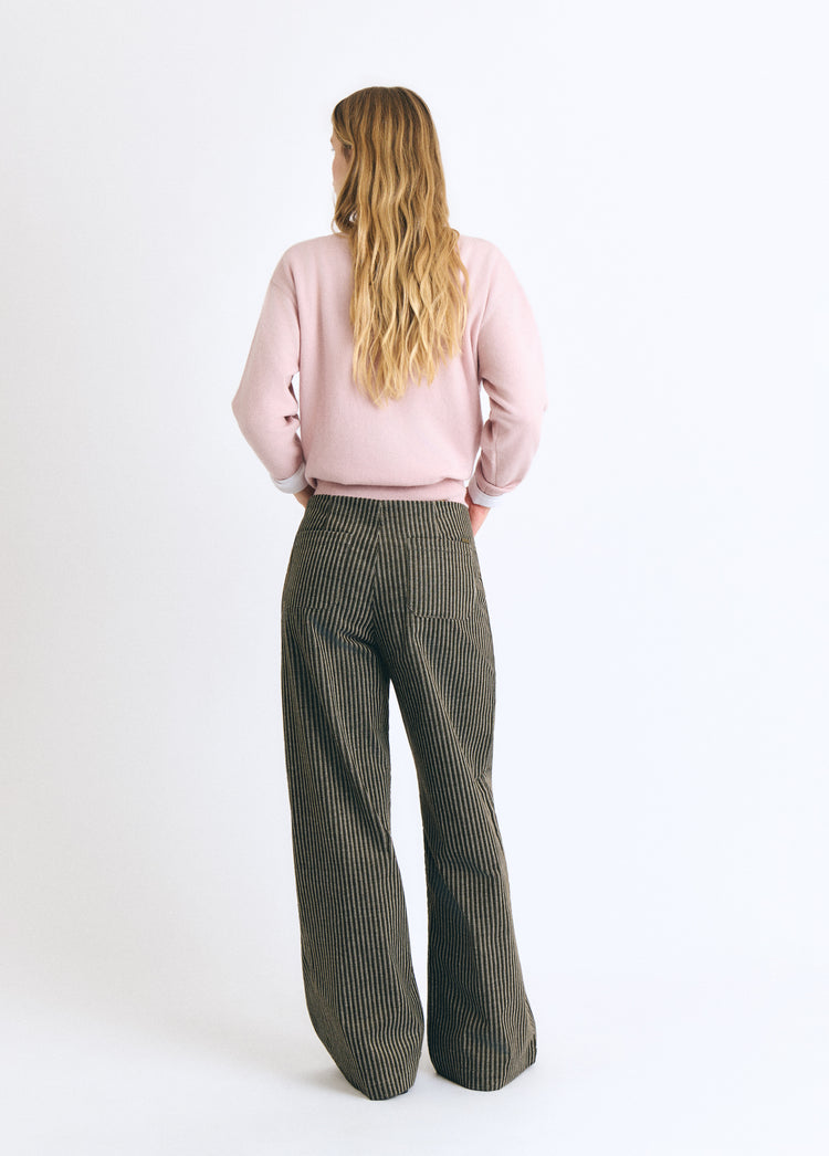 Corduroy striped trousers