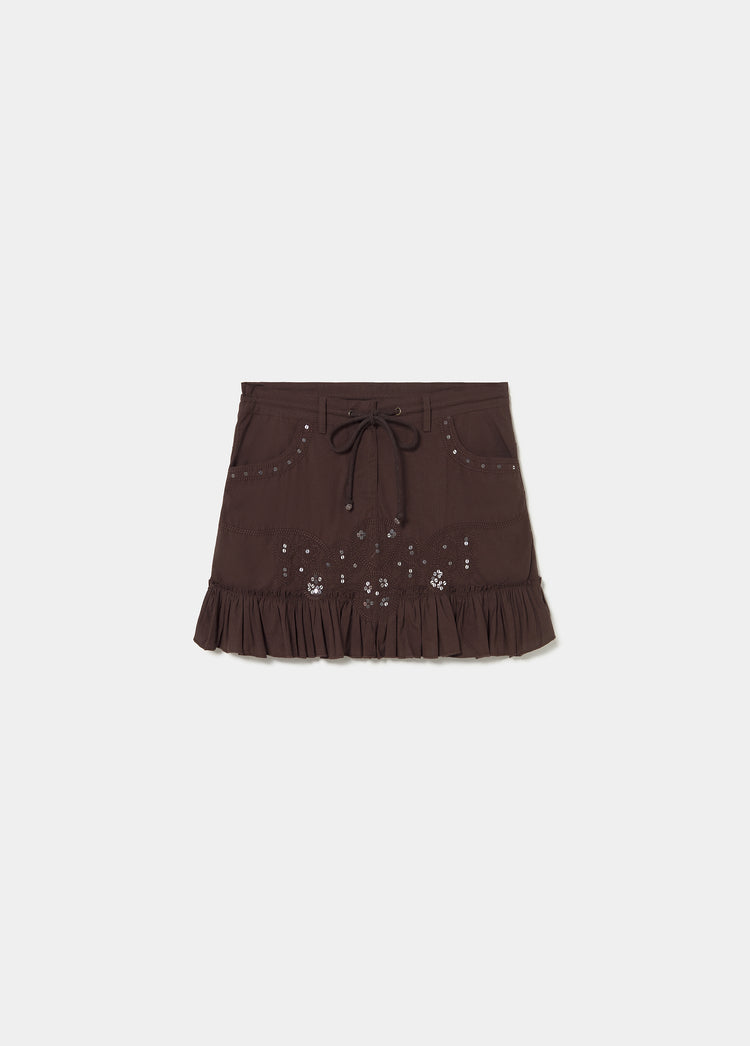 Mirror short skirt