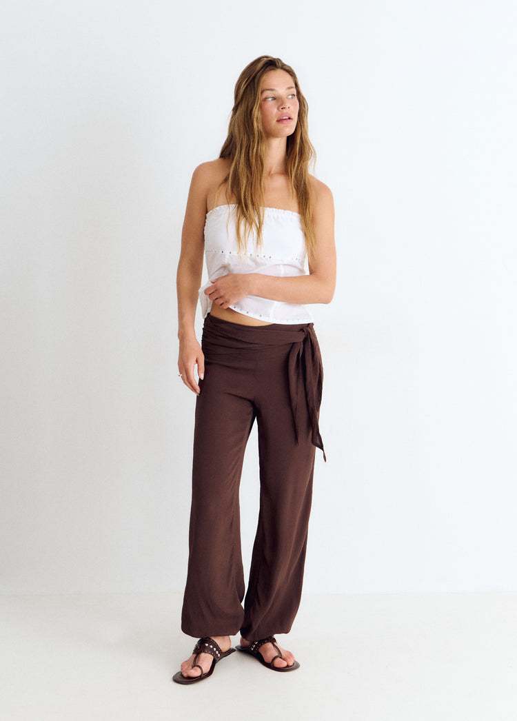 Long wrap pants