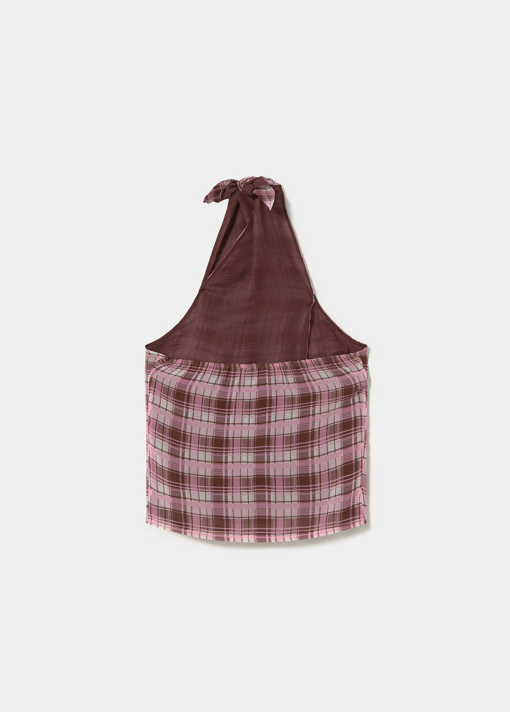 Top halter cuello drapeado