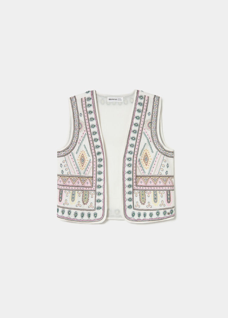 Embroidered vest