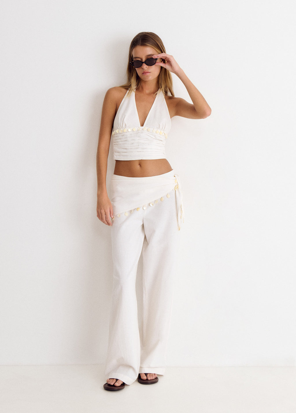 Top halter detalle concha