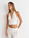 Top halter detalle concha