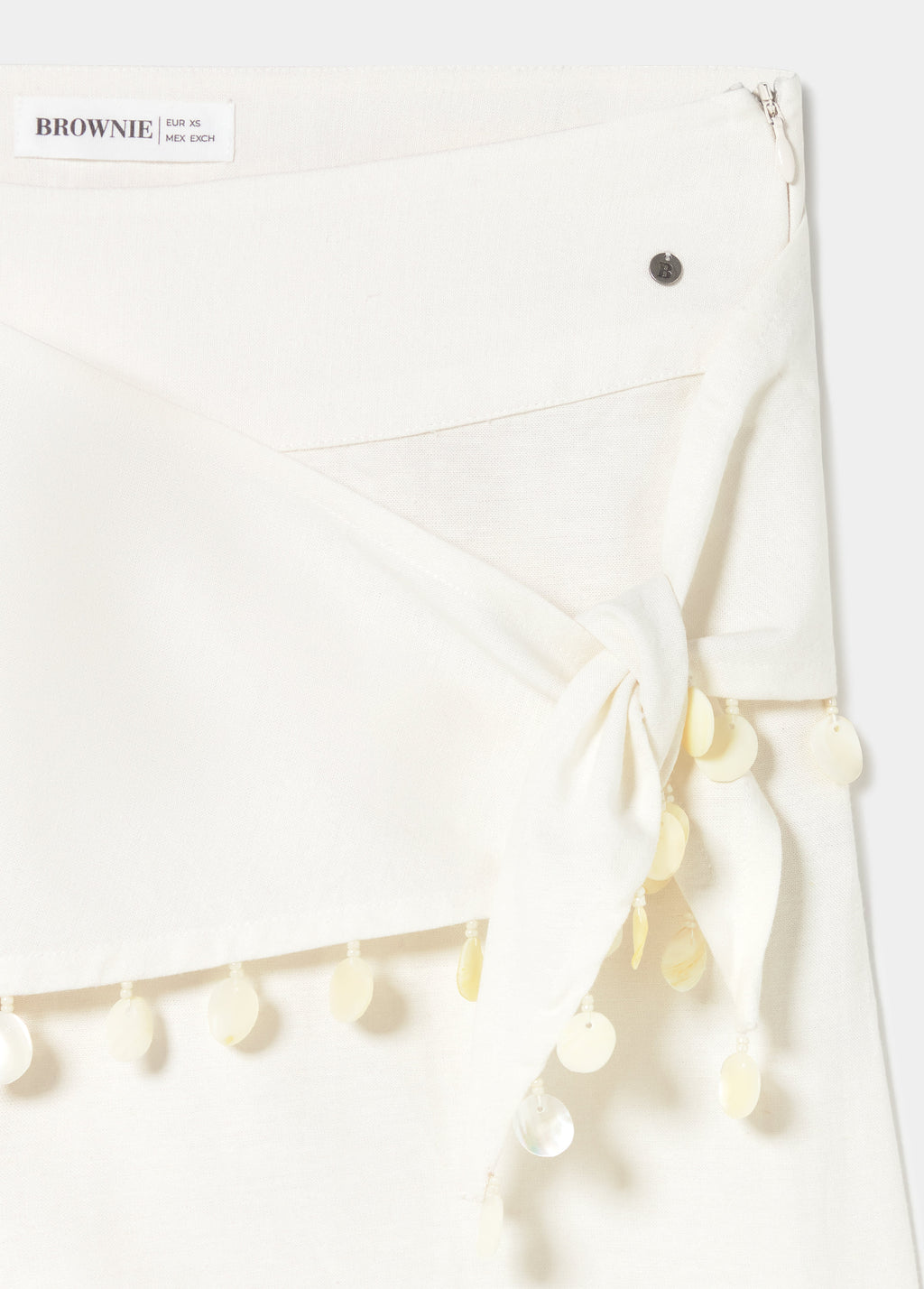 Wrap pants with shell detail