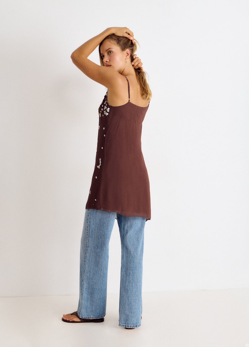 V-neck strap dress